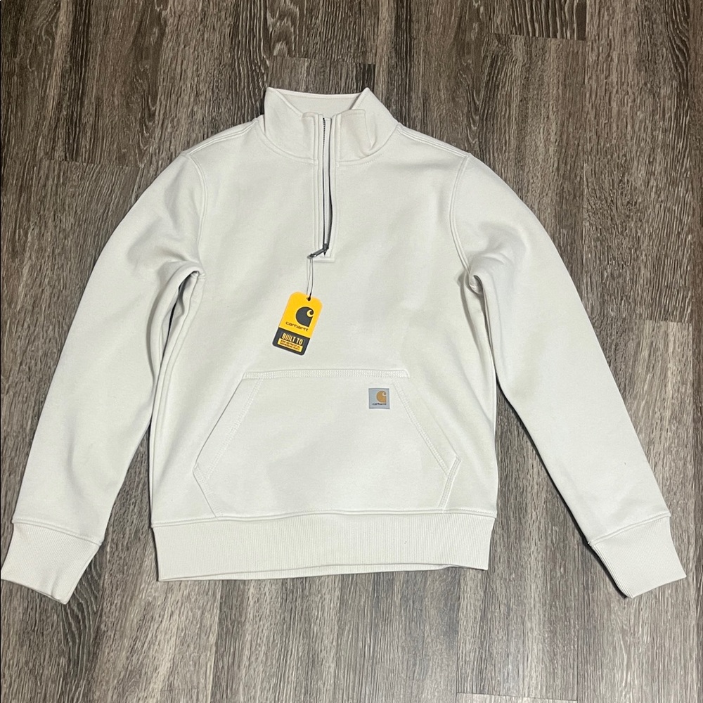 Carhartt Zip-Up Sweater in White